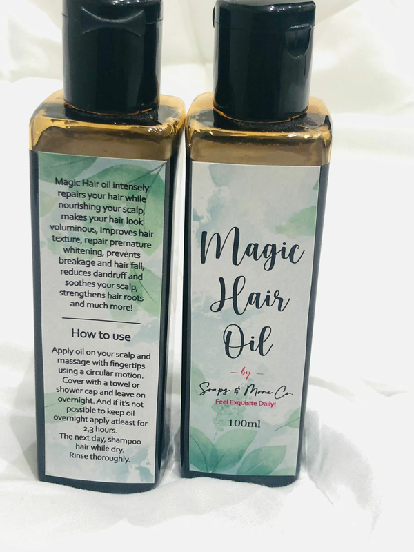 Handmade Organic Magic Hair Oil( strengthen hair, promote hair health, essential vitamins, antioxidants, protect hair, reduce frizz, smooth hair, shiny hair, manageable hair, stimulate hair growth, improve scalp health, transformative effects, lustrous hair, vibrant hair, healthy hair, beautiful hair)
