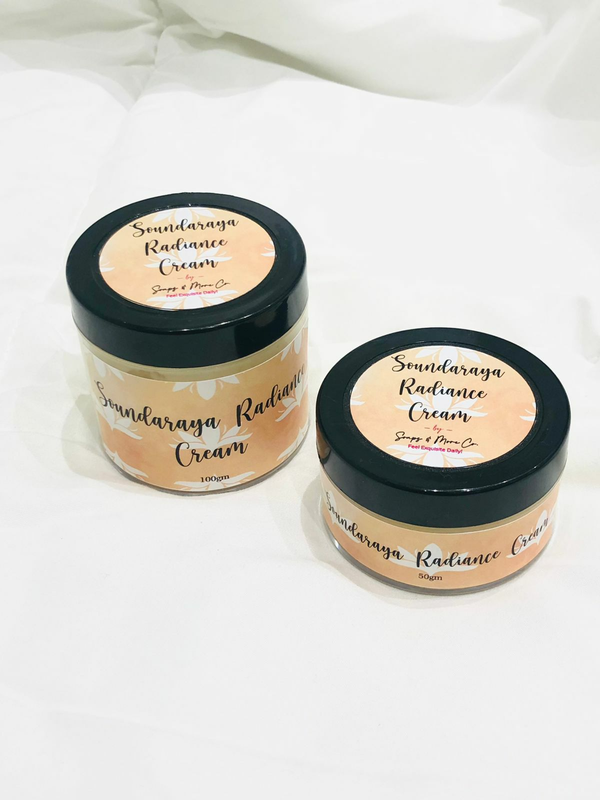 Soundaraya Radiance Handmade Organic Face Cream (enhance, natural radiance, youthful complexion, luxurious skincare, revitalize, rejuvenate, nourish, hydrate, supple skin, smooth skin, refreshed skin, antioxidants, botanical extracts, protect skin, even skin tone, reduce fine lines, reduce wrinkles, glowing complexion, transformative power, luminous look)