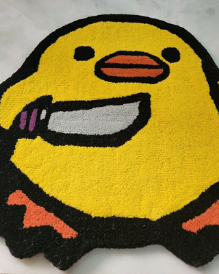 Handcrafted Woolen Yellow Duck Carpet/Rug